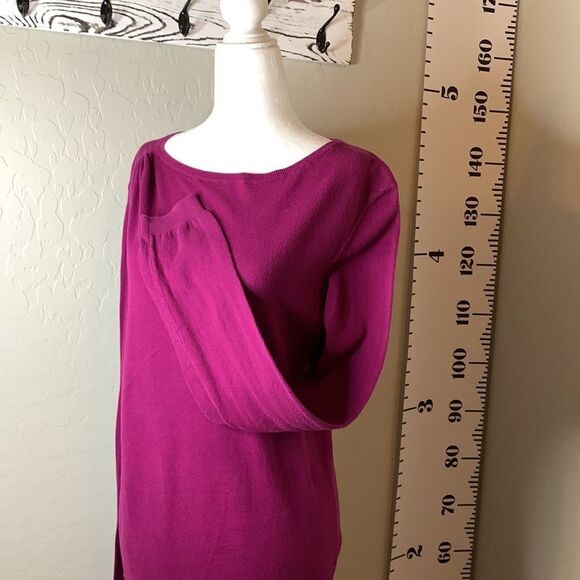 ANN Taylor loft large long sleeve tunic length sweater purple color - Picture 4 of 13